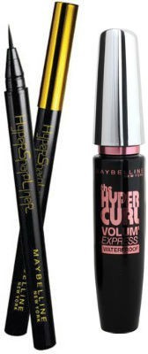 

Maybelline Hyper Curl Volume Express Waterproof with Hypersharp Liner(Set of 2)