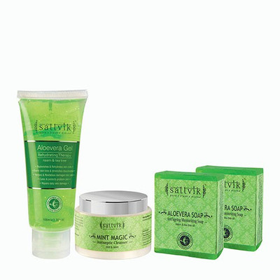 Flipkart - Sattvik Organics Repair Daily Skin Damage- (AVG100, AVS75 X2, MM100)(Set of 4)