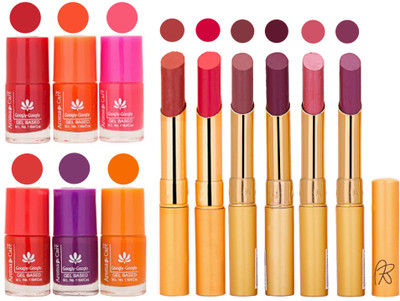 

Aroma Care Nail Polish Set and Rythm Lipstick Sets ( Modern Shades) 1803201850(Set of 12)
