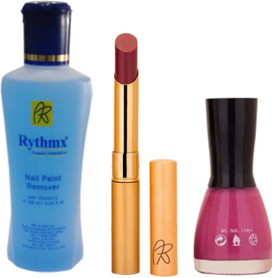 

Rythmx RythmX Meroon Lipstick +Nail Polish Combo 2206201605(Set of 3)