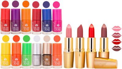 

Aroma Care Lot of 12-piece Surprise Nail Polish Set and Rythm Lipsticks Combo 166(Set of 16)