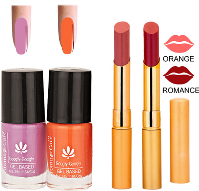 

Aroma Care Nail Polish RHYTHM Orange Lipstick Combo 096(Set of 4)
