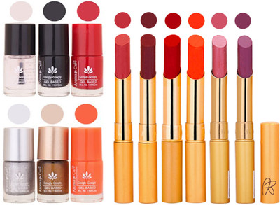 

Aroma Care 6 Nail Polish Set Rythm 6 Pcs Lipstick 6 Awesome Color for Fashion Women 2332017101(Set of 12)