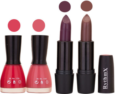 

Rythmx FB NAIL POLISHES BLACK LIPSTICKS IMPORTANT COMBO 39(Set of 4)