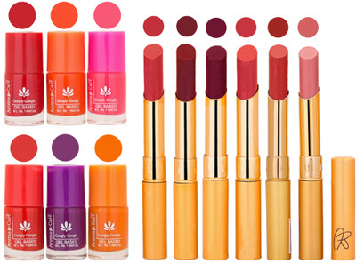 Aroma Care Nail Polish Set and Rythm Lipstick Sets ( Modern Shades) 1803201793(Set of 12)