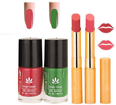 

Aroma Care Nail Polish RHYTHM Orange Lipstick Combo 016(Set of 4)