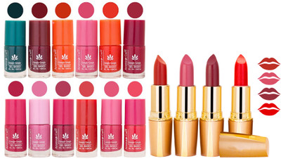 

Aroma Care All About Nail 12 Piece Color Nail Lacquer Combo Set + 4 Rythm Creamy Matte Lipstick Combo 79(Set of 16)