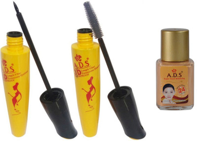 

ADS Waterproof Eyeliner / Mascara / Foundation(Set of 3)