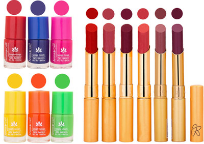 

Aroma Care Makeup Women Nail Polish and Exclusive Long Lasting Lipstick Set 112(Set of 12)