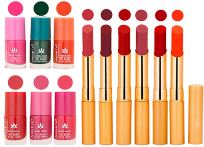 

Aroma Care Perfect Combo of Nail Polish and Rythm Lipstick Popular Shades in Wholesale Rate 2332017084(Set of 12)