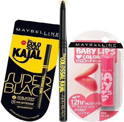 

Maybelline New York Colossal Super Black kajal 0.35 g and Baby Lip Pink Lolita (4.5 gm)(Set of 2)