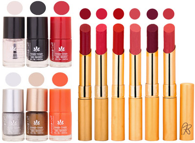 

Aroma Care 6 Nail Polish Set Rythm 6 Pcs Lipstick 6 Awesome Color for Fashion Women 2332017003(Set of 12)