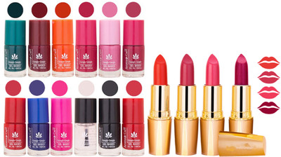 

Aroma Care All About Nail 12 Piece Color Nail Lacquer Combo Set + 4 Rythm Creamy Matte Lipstick Combo 175(Set of 16)