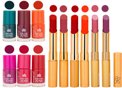 

Aroma Care Famous Combo of Nail Polish with Rythm Long Lasting Lipstick Sets 183201822(Set of 12)