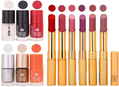 

Aroma Care 6 Nail Polish Set Rythm 6 Pcs Lipstick 6 Awesome Color for Fashion Women 2332017129(Set of 12)