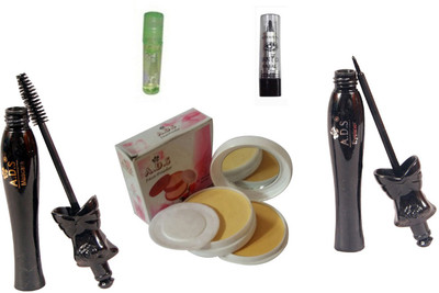 

ADS 1613 Eyeliner, Mascara, Kajal, Compact Powder, Lip Gloss(Set of 5)