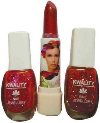 

Kwality Makeup kit with Lipstick, Nail Paint-Ak(Set of 3)