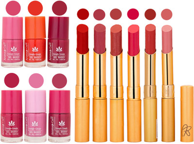 

Aroma Care Quick Dry Nail Polish and Rythm Lipstick Combo 1803201983(Set of 12)