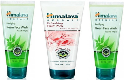 

Himalaya Neem facewash and refreshing fruit pack combo(Set of 3)
