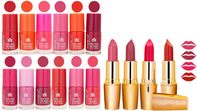 

Aroma Care All About Nail 12 Piece Color Nail Lacquer Combo Set + 4 Rythm Creamy Matte Lipstick Combo 126(Set of 16)