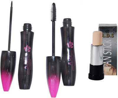 

ADS Waterproof Eyeliner / Mascara / Pan Stick Concealer(Set of 3)