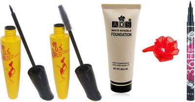 

ADS Eyeliner, Mascara, Foundation, band and Sketch Pen Eye liner(Set of 5)