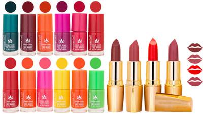 

Aroma Care Lot of 12-piece Surprise Nail Polish Set and Rythm Lipsticks Combo 173(Set of 16)