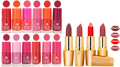 

Aroma Care Lot of 12-piece Surprise Nail Polish Set and Rythm Lipsticks Combo 183(Set of 16)