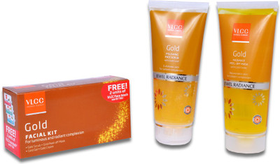 

VLCC Gold Facial Kit & Gold Jewel Radiance Face Scrub & Peel-Off Mask(Set of 3)