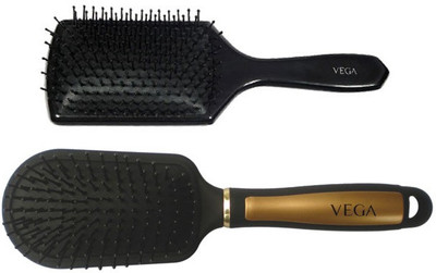 

VEGA Premium Paddle Hair Brush 8586 With Premium Collection Cushioned Brush E14-Cb(Set of 2)