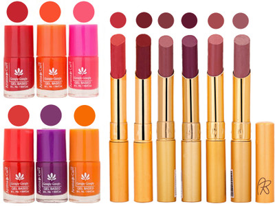 

Aroma Care Nail Polish Set and Rythm Lipstick Sets ( Modern Shades) 1803201806(Set of 12)