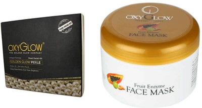 

Oxyglow Golden Glow Radiance Pearl Facial Kit & Fruit Enzyme Face Mask500gm(Set of 2)