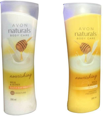 

Avon Milk And Honey Shower Gel And Lotion(Set of 2)