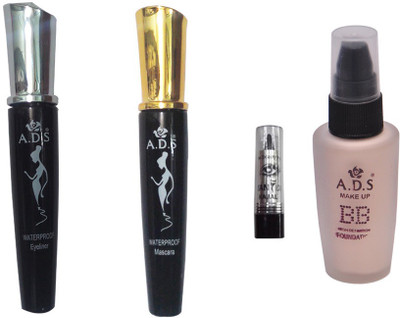 

ADS Eyeliner, Mascara, BB Foundation and Kajal(Set of 4)