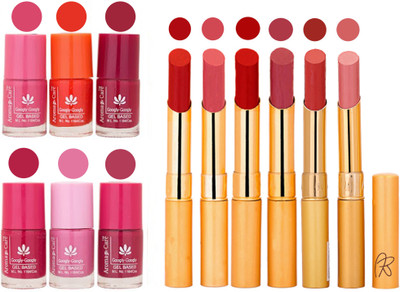 

Aroma Care Quick Dry Nail Polish and Rythm Lipstick Combo 1803201923(Set of 12)