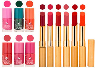 

Aroma Care Perfect Combo of Nail Polish and Rythm Lipstick Popular Shades in Wholesale Rate 2332017005(Set of 12)