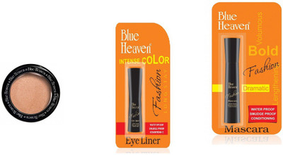 

Blue Heaven diamond blush on , bold mascara, fashion liner(Set of 3)