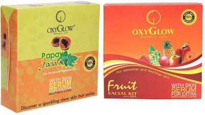 

Oxyglow Papaya Facial Kit & Fruit Facial Kit(Set of 2)