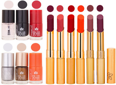 

Aroma Care 6 Nail Polish Set Rythm 6 Pcs Lipstick 6 Awesome Color for Fashion Women 2332017136(Set of 12)