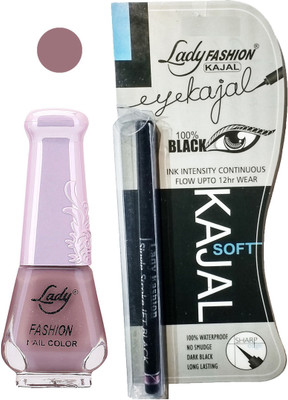 

Lady Fashion Nail Polish and Kajal Combo 2010201605(Set of 2)