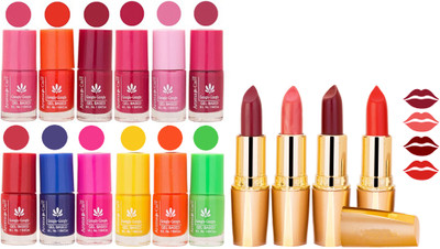 

Aroma Care All About Nail 12 Piece Color Nail Lacquer Combo Set + 4 Rythm Creamy Matte Lipstick Combo 148(Set of 16)