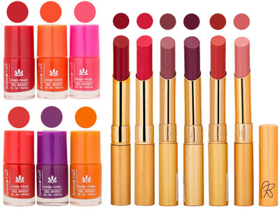 

Aroma Care Nail Polish Set and Rythm Lipstick Sets ( Modern Shades) 1803201741(Set of 12)