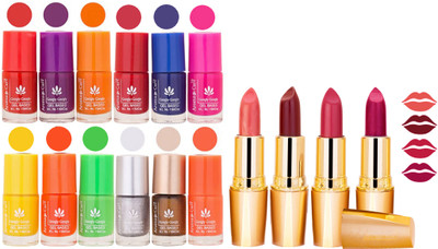 

Aroma Care All About Nail 12 Piece Color Nail Lacquer Combo Set + 4 Rythm Creamy Matte Lipstick Combo 166(Set of 16)