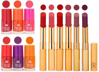 

Aroma Care Nail Polish Set and Rythm Lipstick Sets ( Modern Shades) 1803201757(Set of 12)