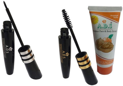 

ADS Eyeliner, Mascara, Premium Scrub(Set of 3)
