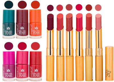 

Aroma Care Famous Combo of Nail Polish with Rythm Long Lasting Lipstick Sets 183201834(Set of 12)