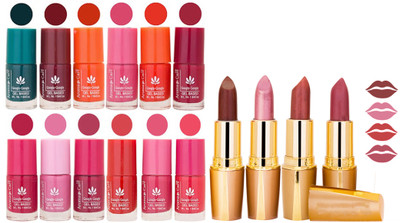 

Aroma Care Lot of 12-piece Surprise Nail Polish Set and Rythm Lipsticks Combo 03(Set of 16)