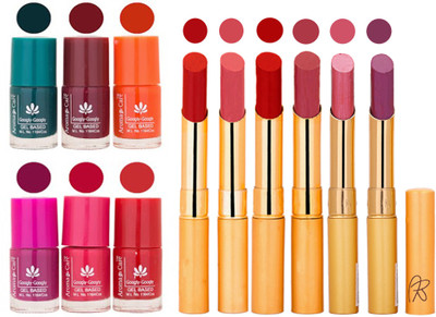 

Aroma Care Famous Combo of Nail Polish with Rythm Long Lasting Lipstick Sets 183201758(Set of 12)