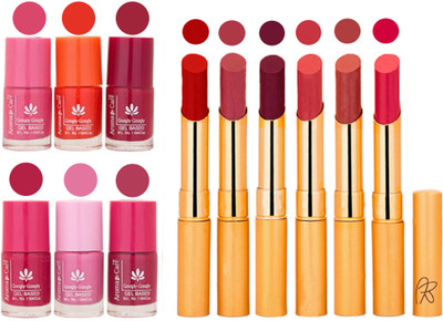 

Aroma Care Quick Dry Nail Polish and Rythm Lipstick Combo 1803201974(Set of 12)