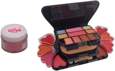 

Vozwa Maroon Shimmer Powder with Makeup Kit(Set of 2)